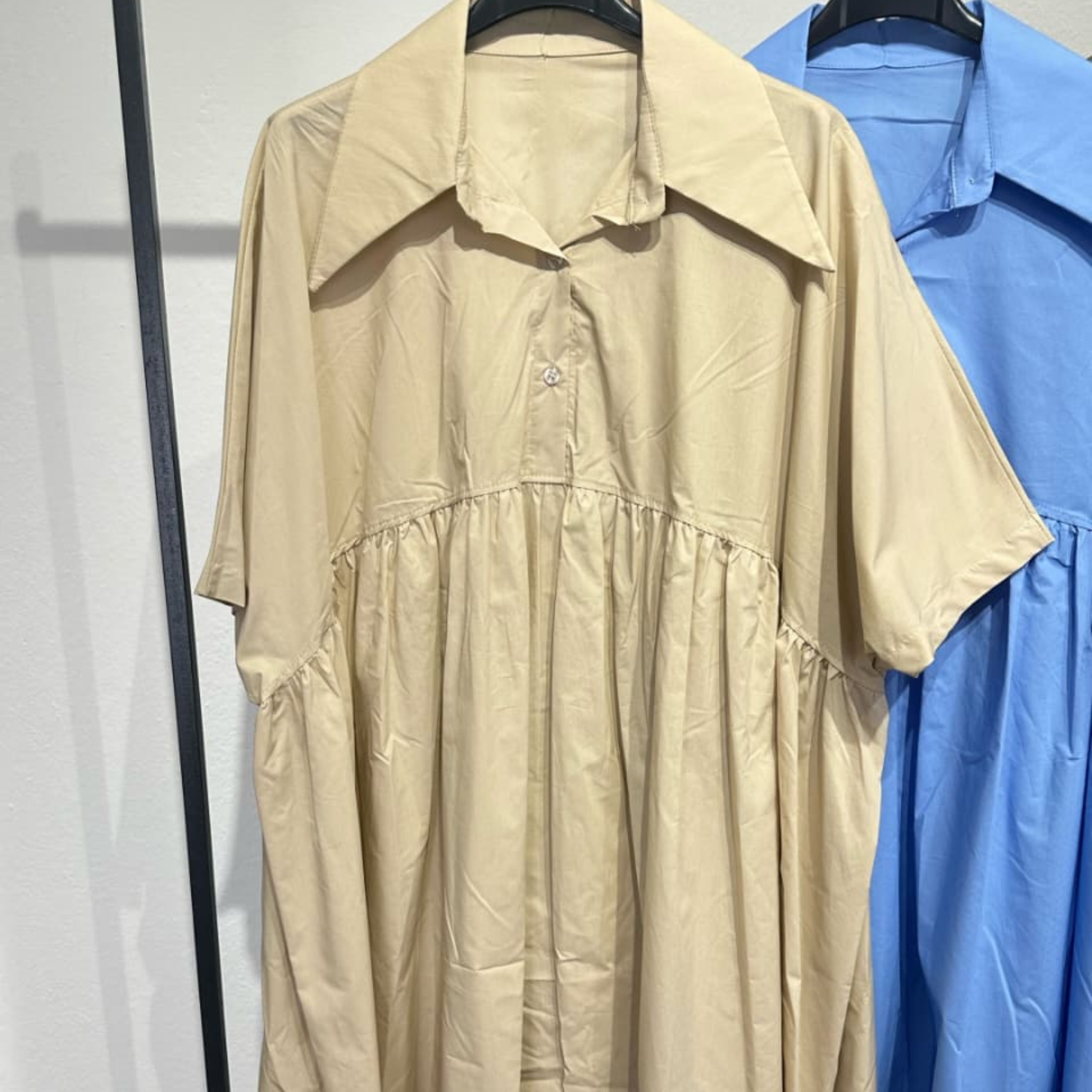 100% Cotton Oversized Shirt Dress