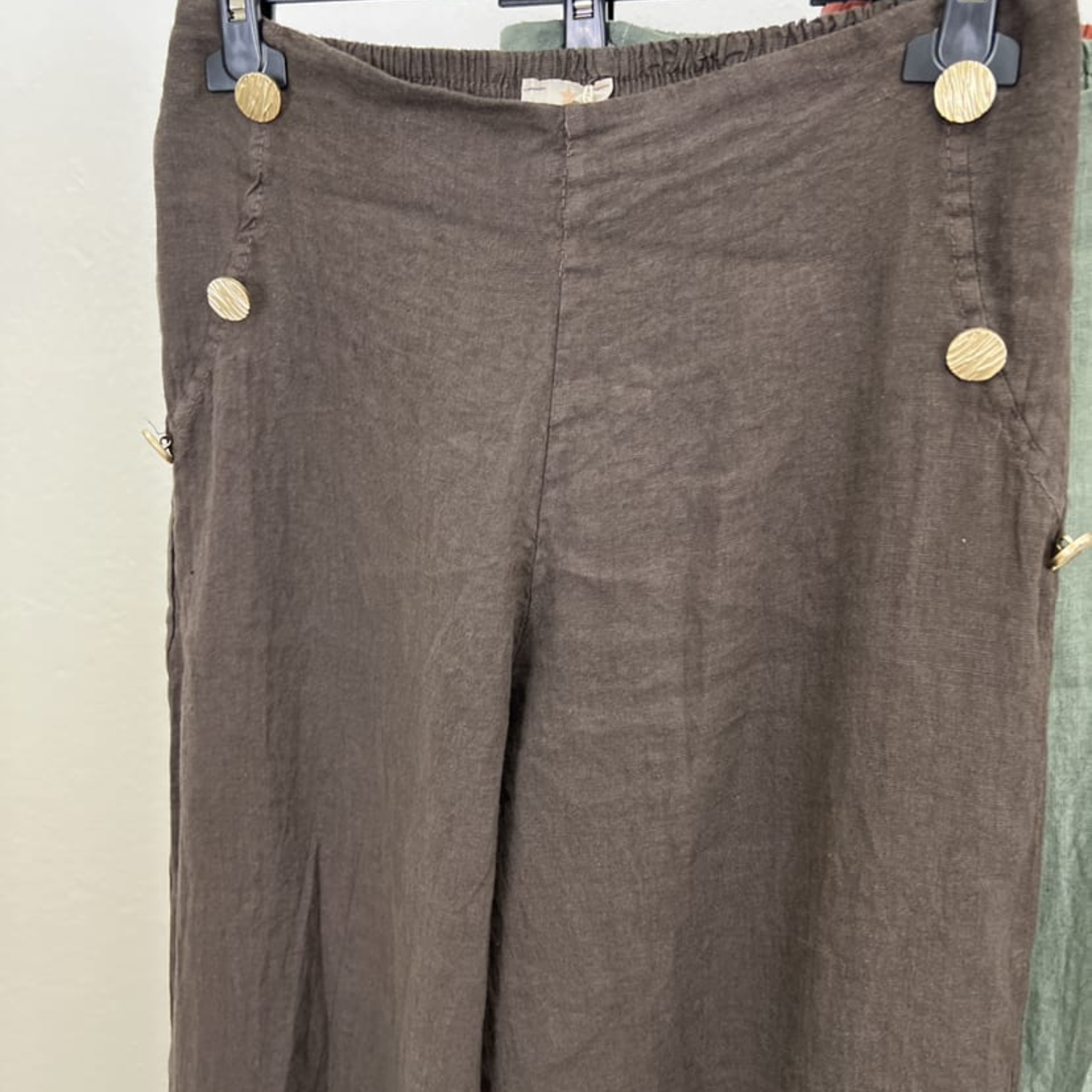 100% Linen Wide-Leg Pants