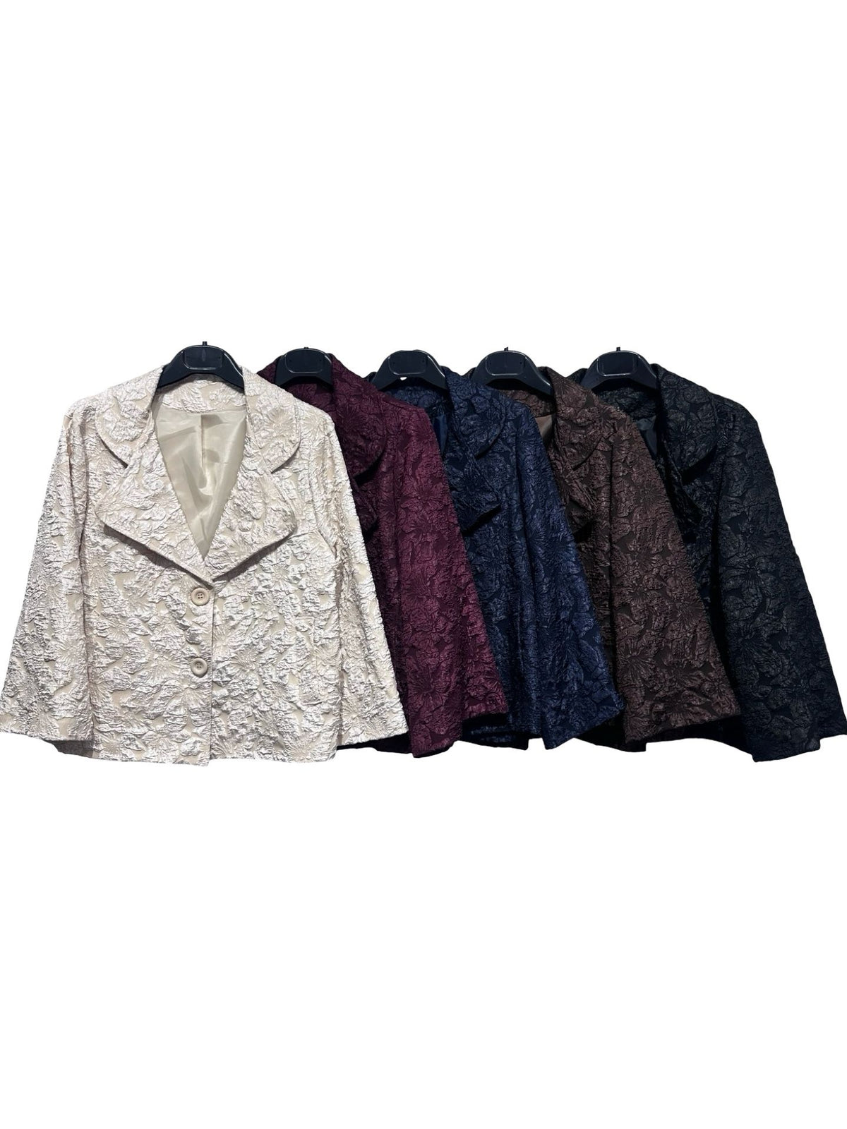 Elegant Textured Jacquard Blazer
