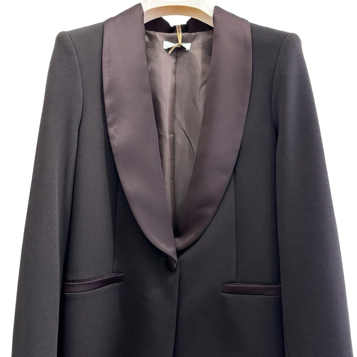Satin Lapel Tailored Blazer