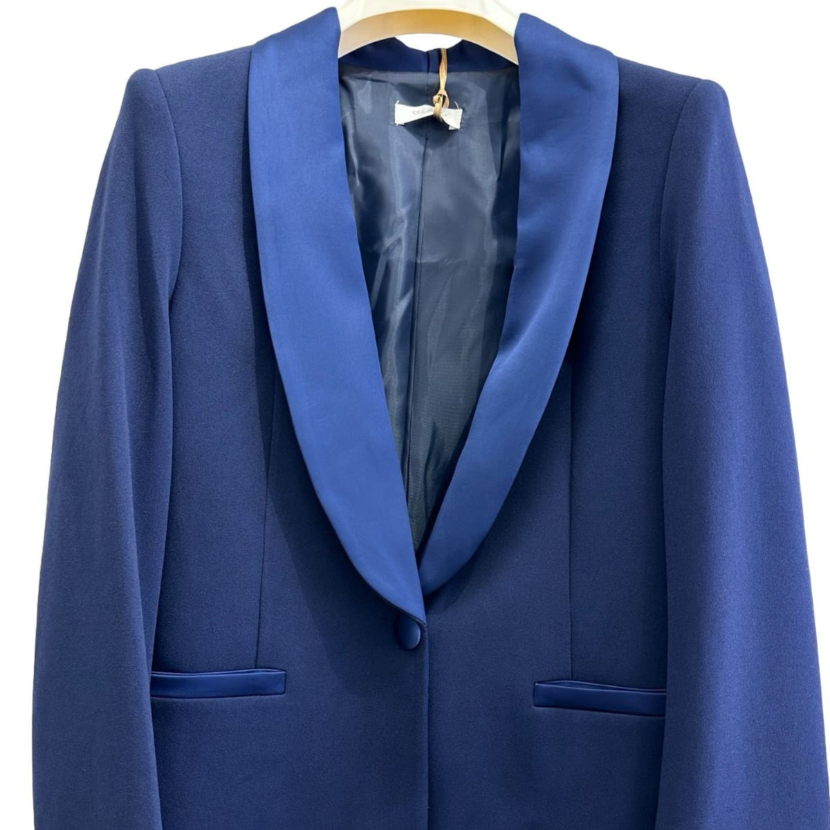 Satin Lapel Tailored Blazer