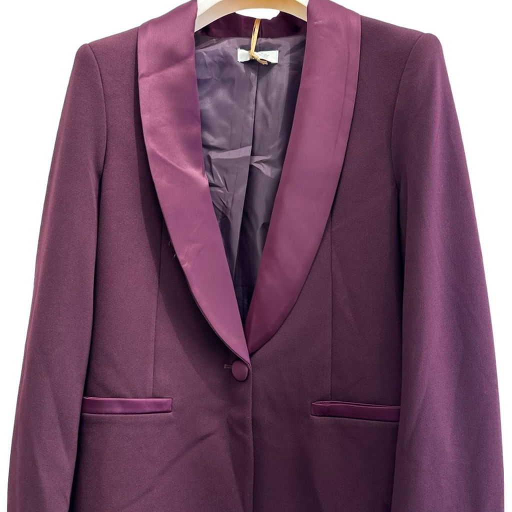 Satin Lapel Tailored Blazer