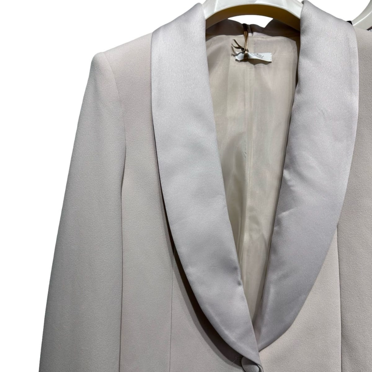 Satin Lapel Tailored Blazer