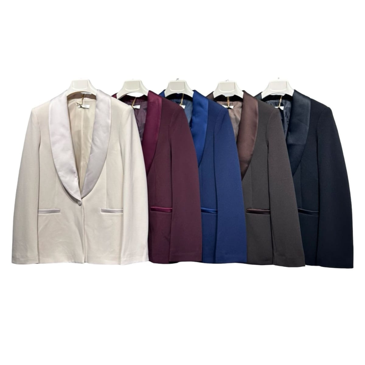 Satin Lapel Tailored Blazer
