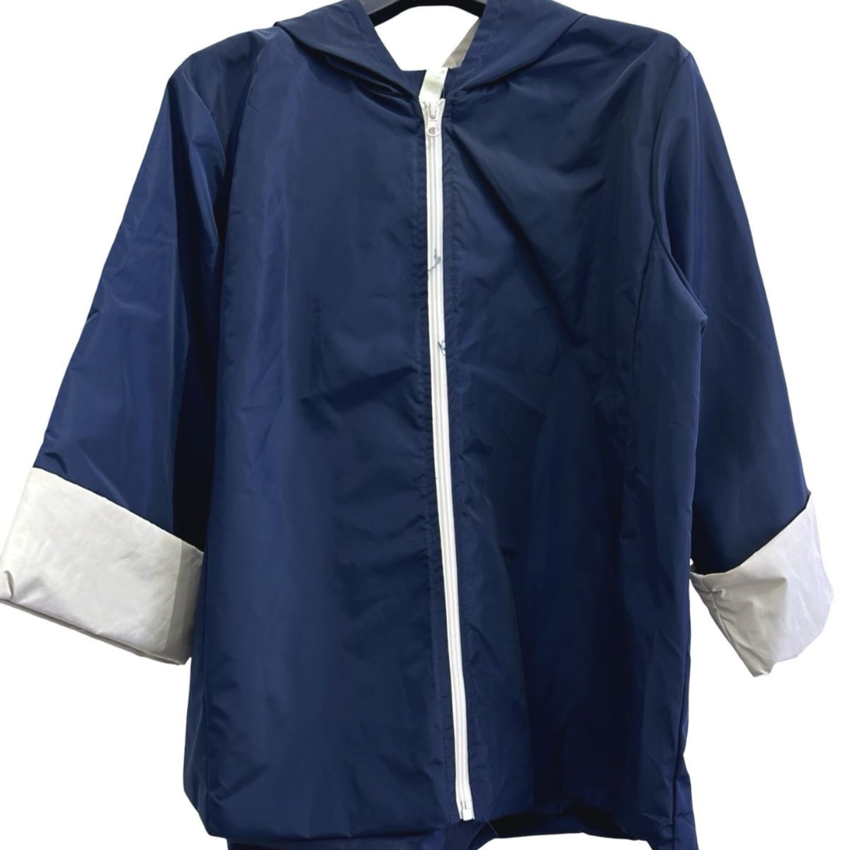 Contrast Cuff Lightweight Hooded Jacket