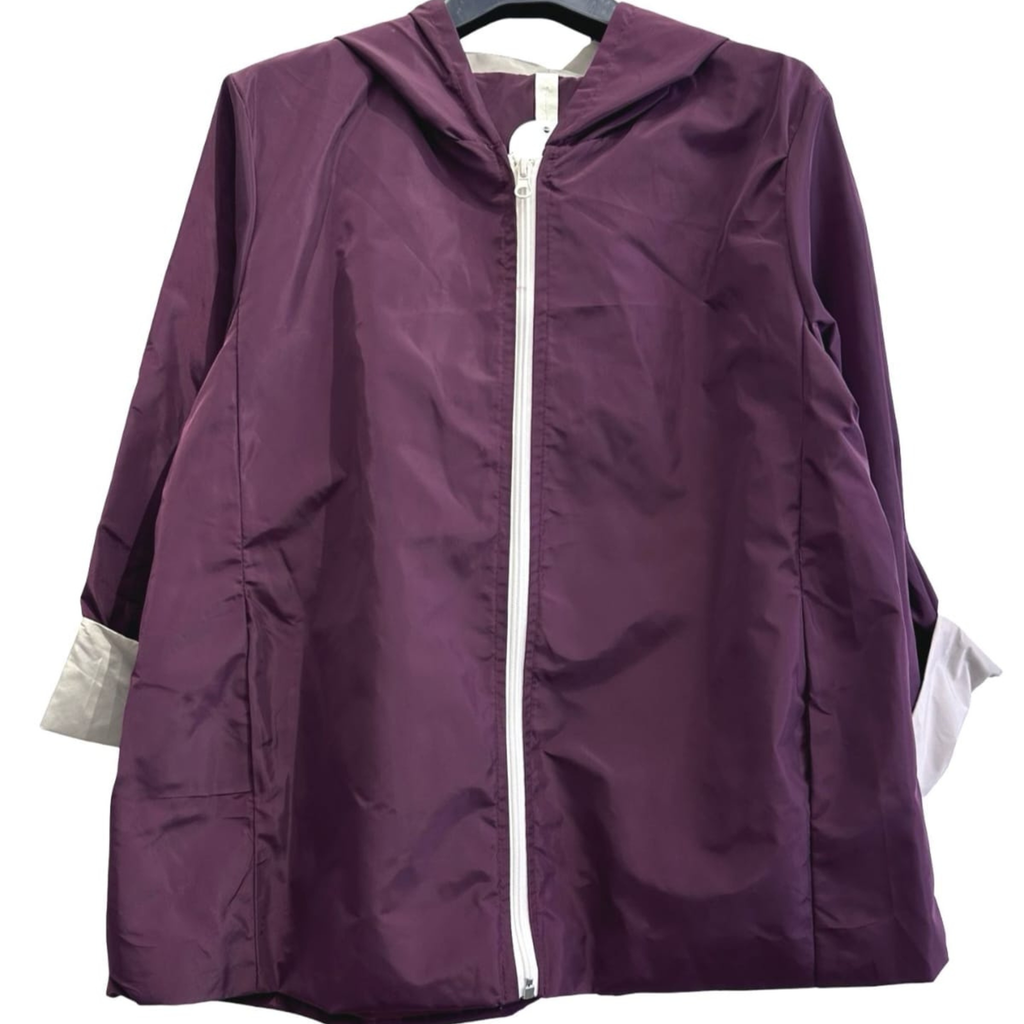 Contrast Cuff Lightweight Hooded Jacket
