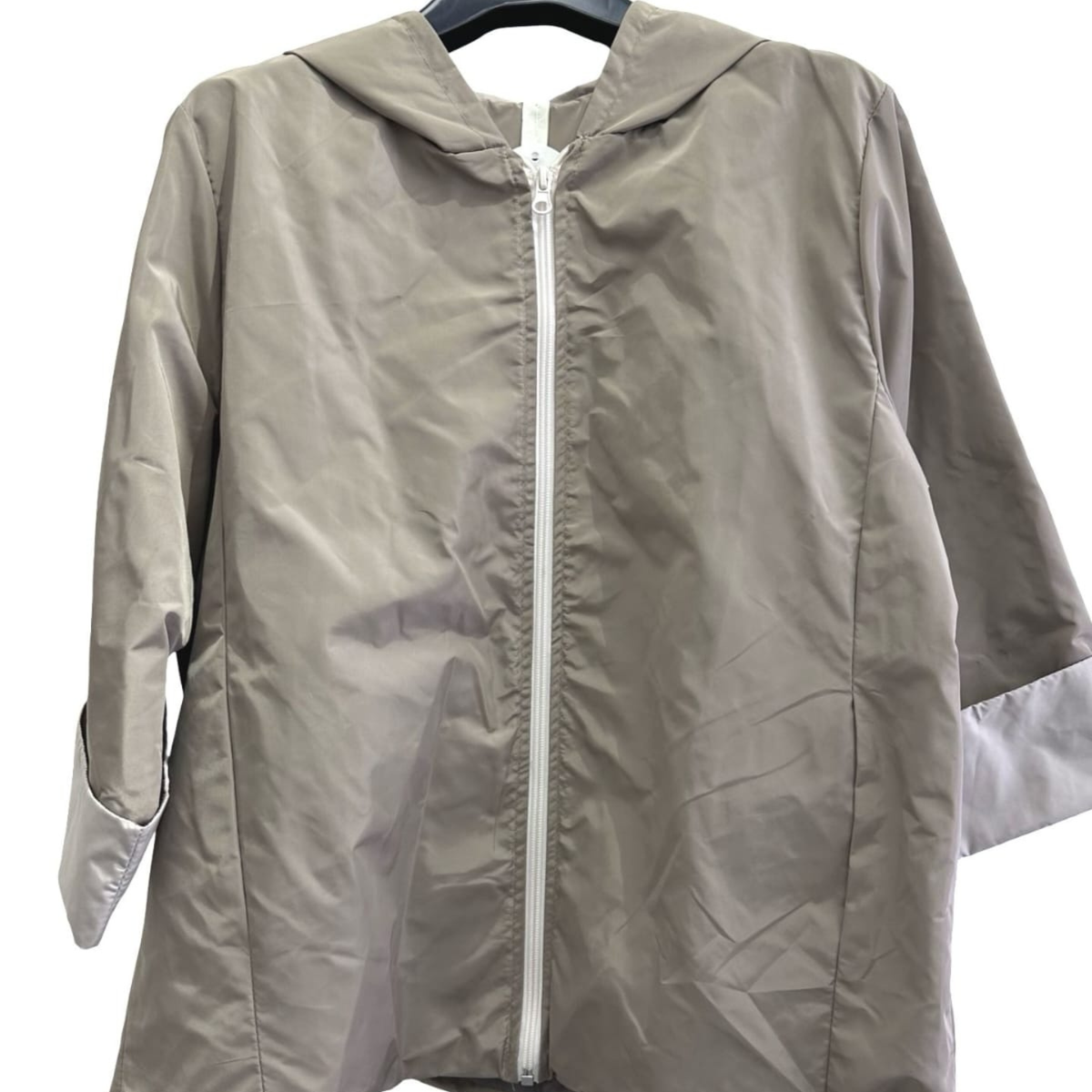 Contrast Cuff Lightweight Hooded Jacket