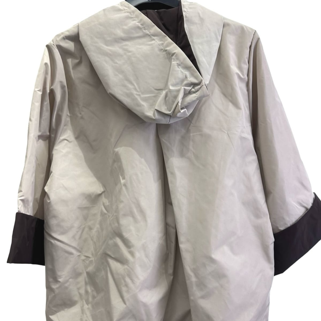Contrast Cuff Lightweight Hooded Jacket