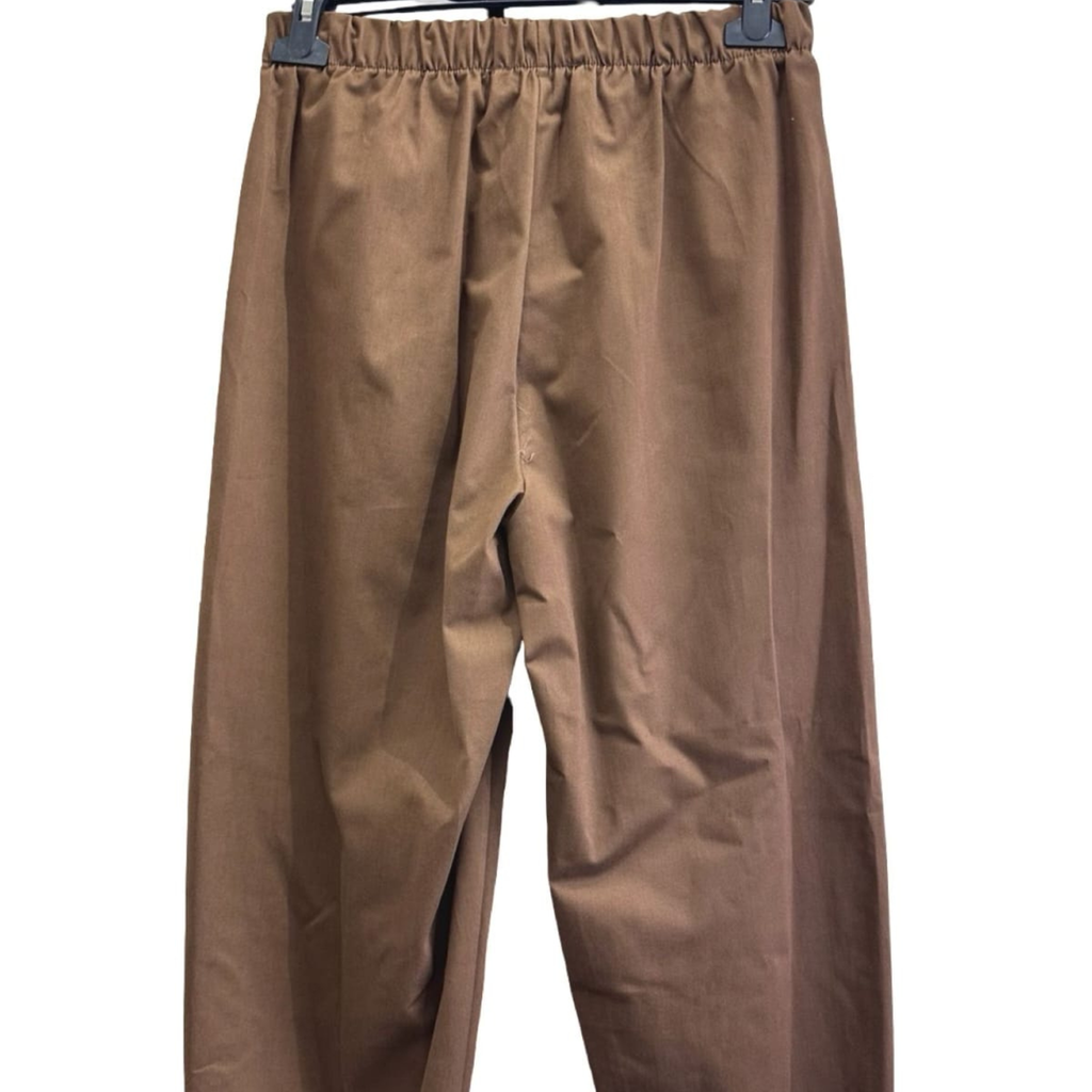 Relaxed Cotton Blend Trousers