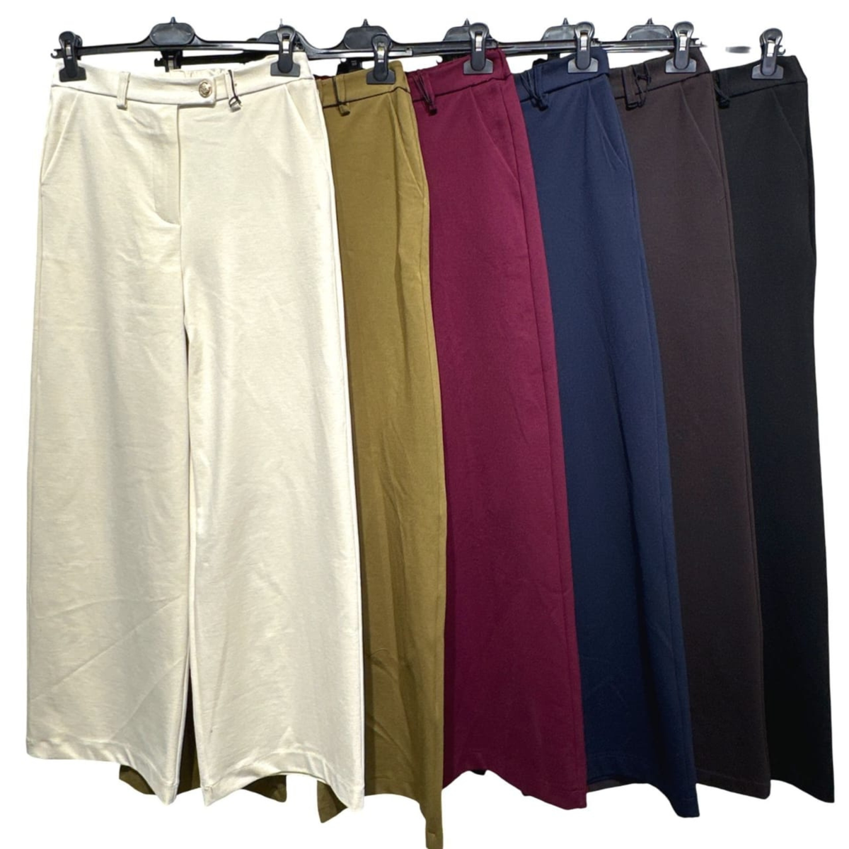 High-Waisted Wide Leg Trousers