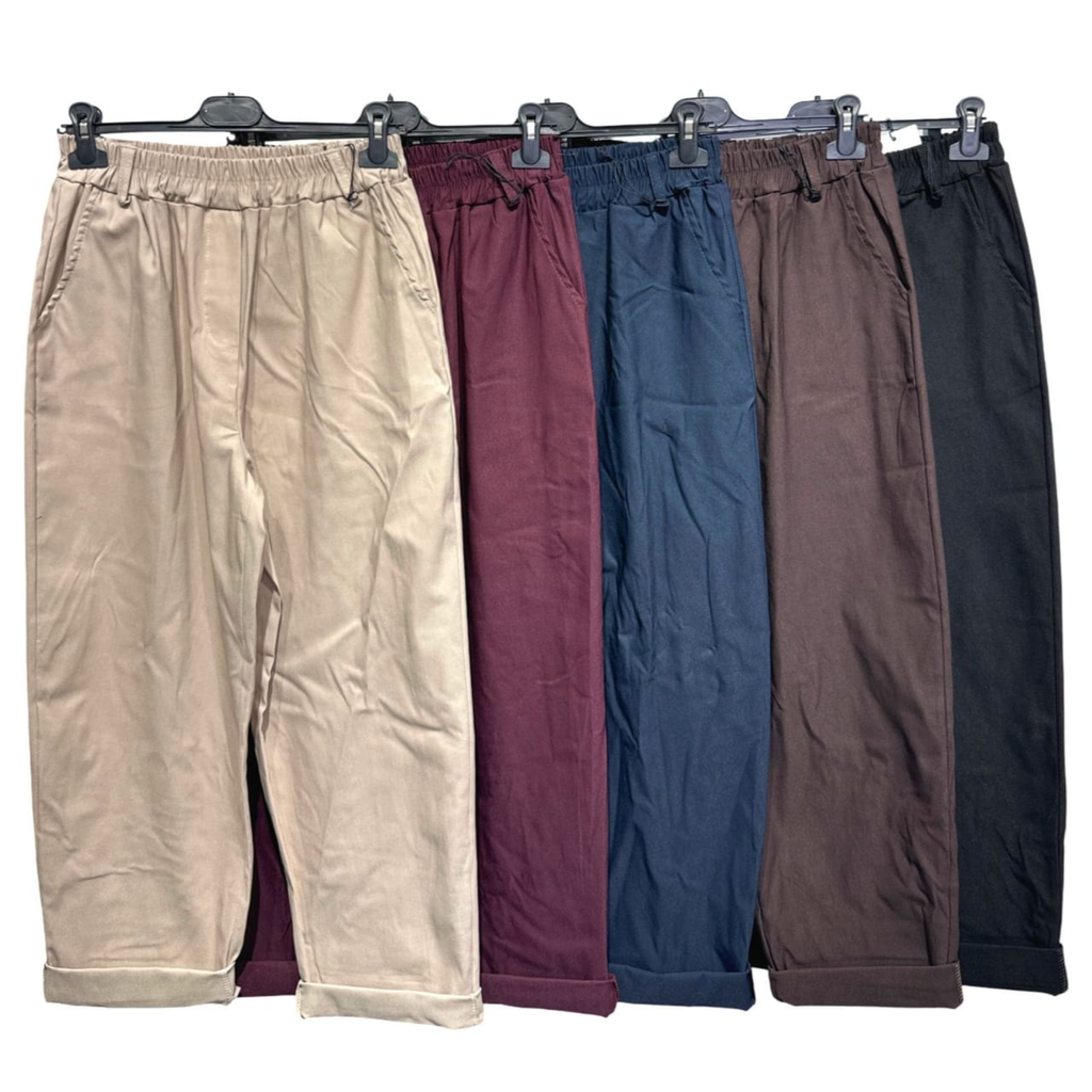 Relaxed Turn-Up Hem Trousers