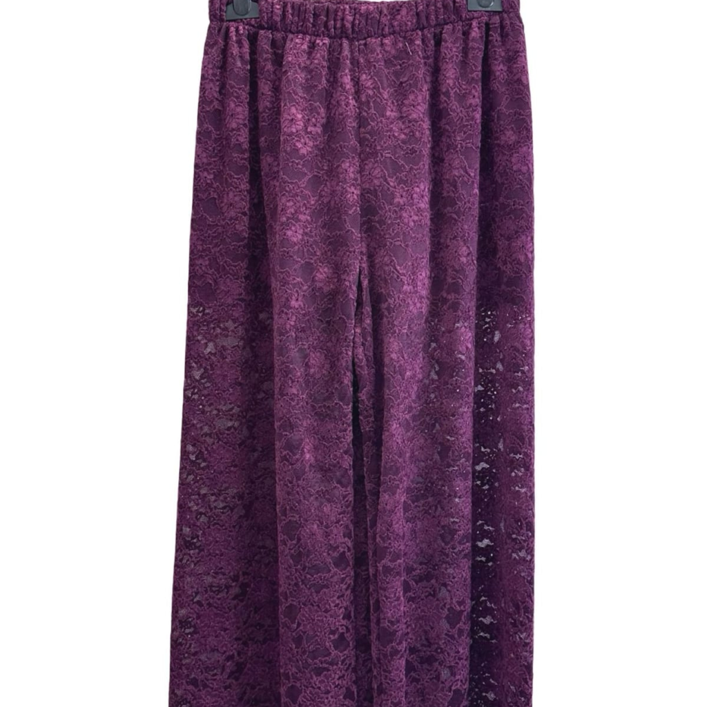 Floral Lace Wide Leg Trousers