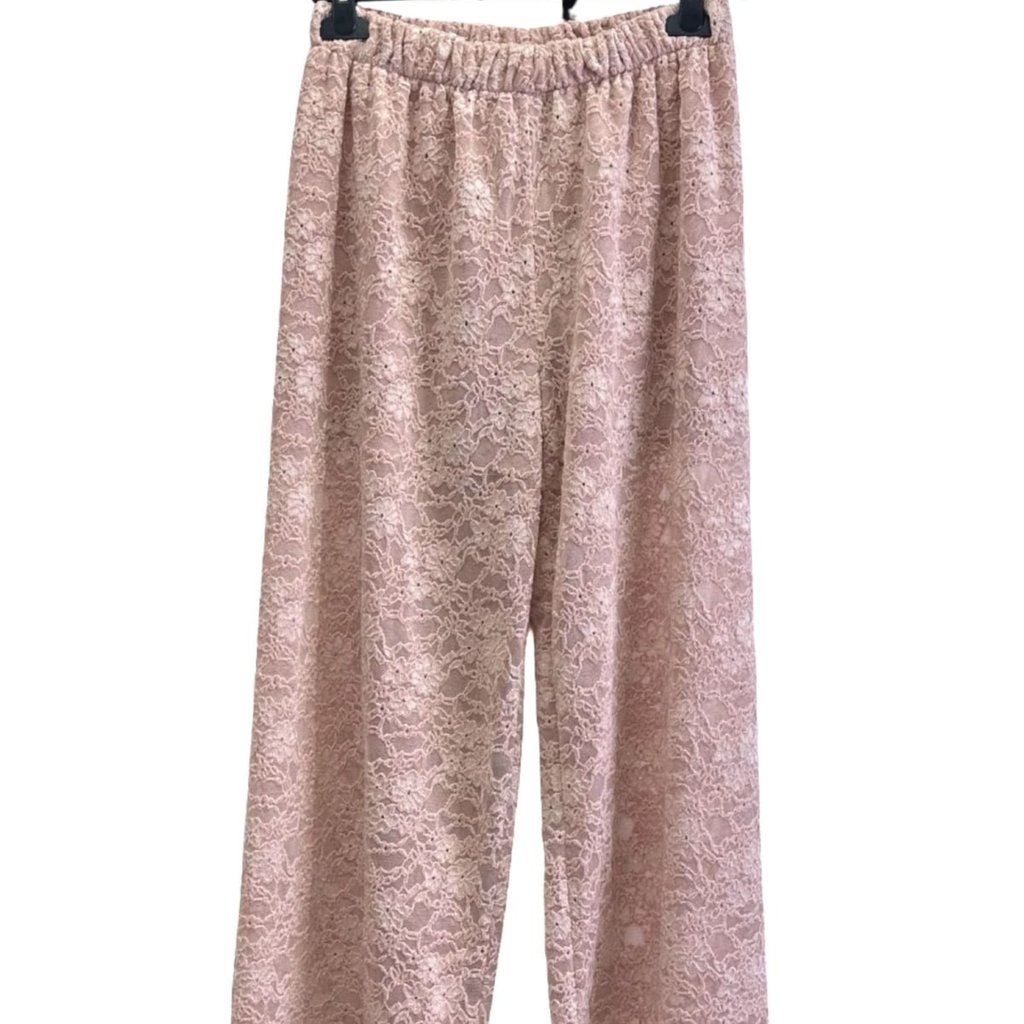 Floral Lace Wide Leg Trousers