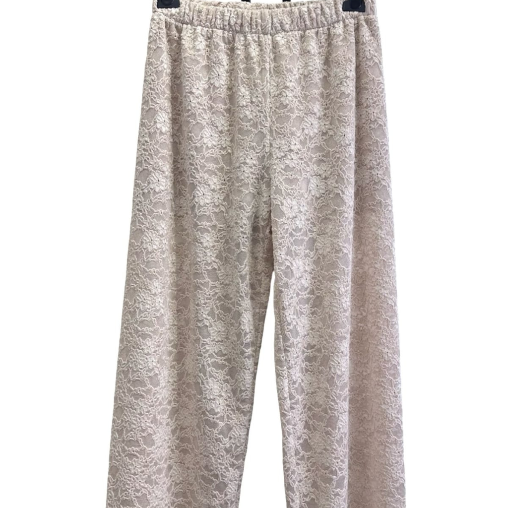Floral Lace Wide Leg Trousers