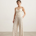 Floral Lace Wide Leg Trousers