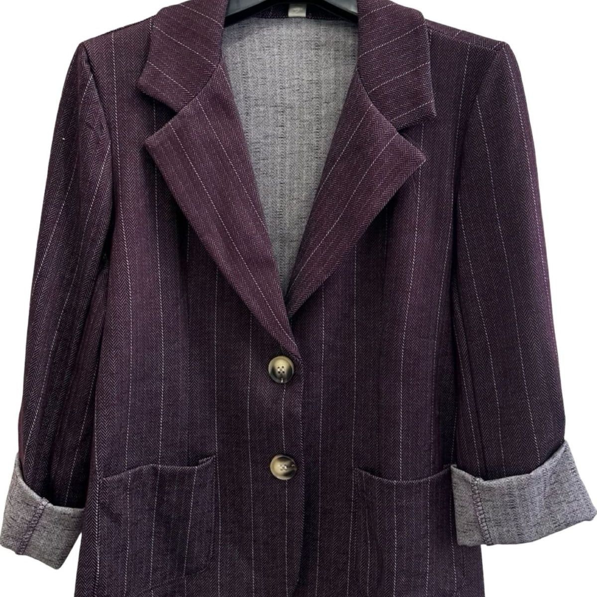 Italian Pinstripe Tailored Blazer