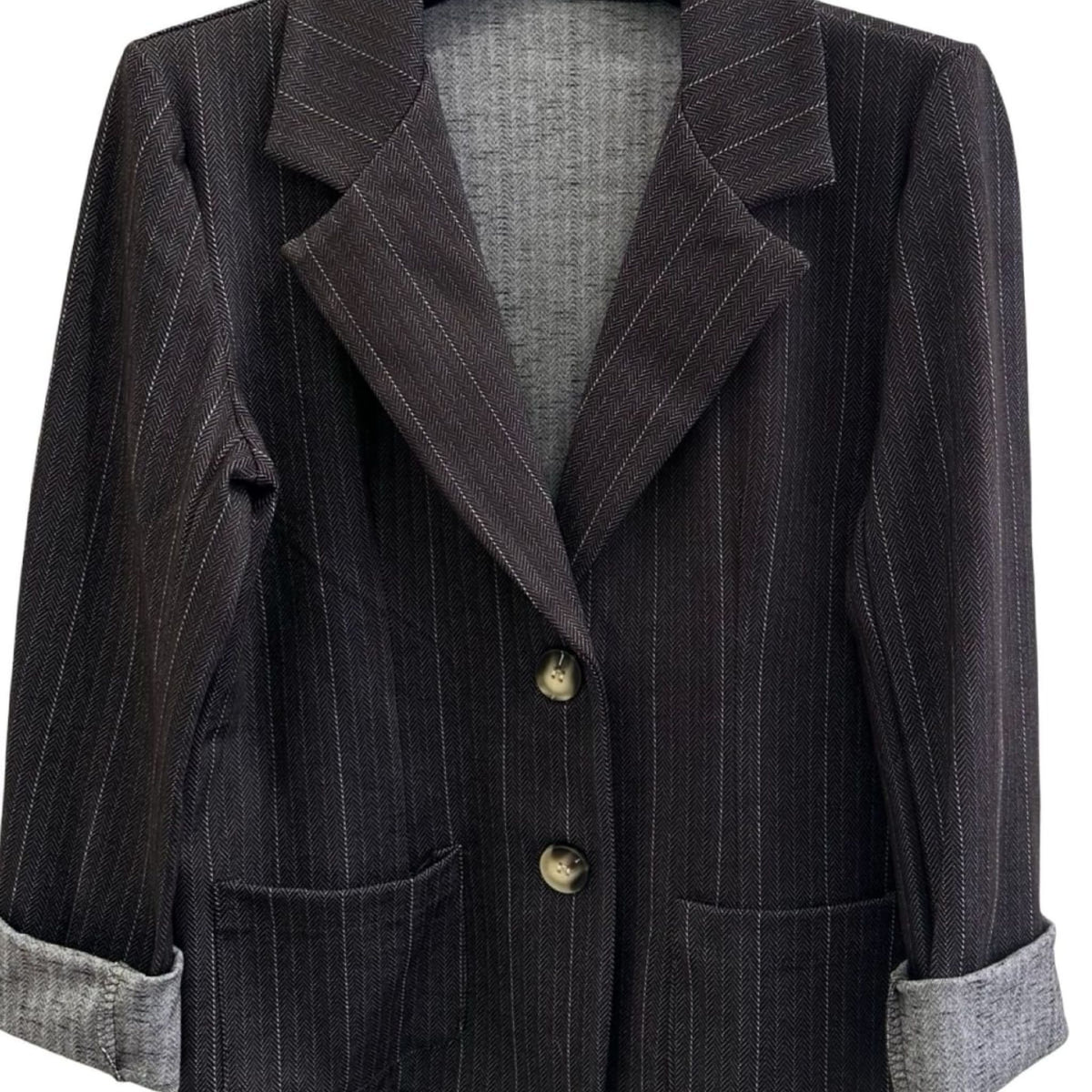 Italian Pinstripe Tailored Blazer