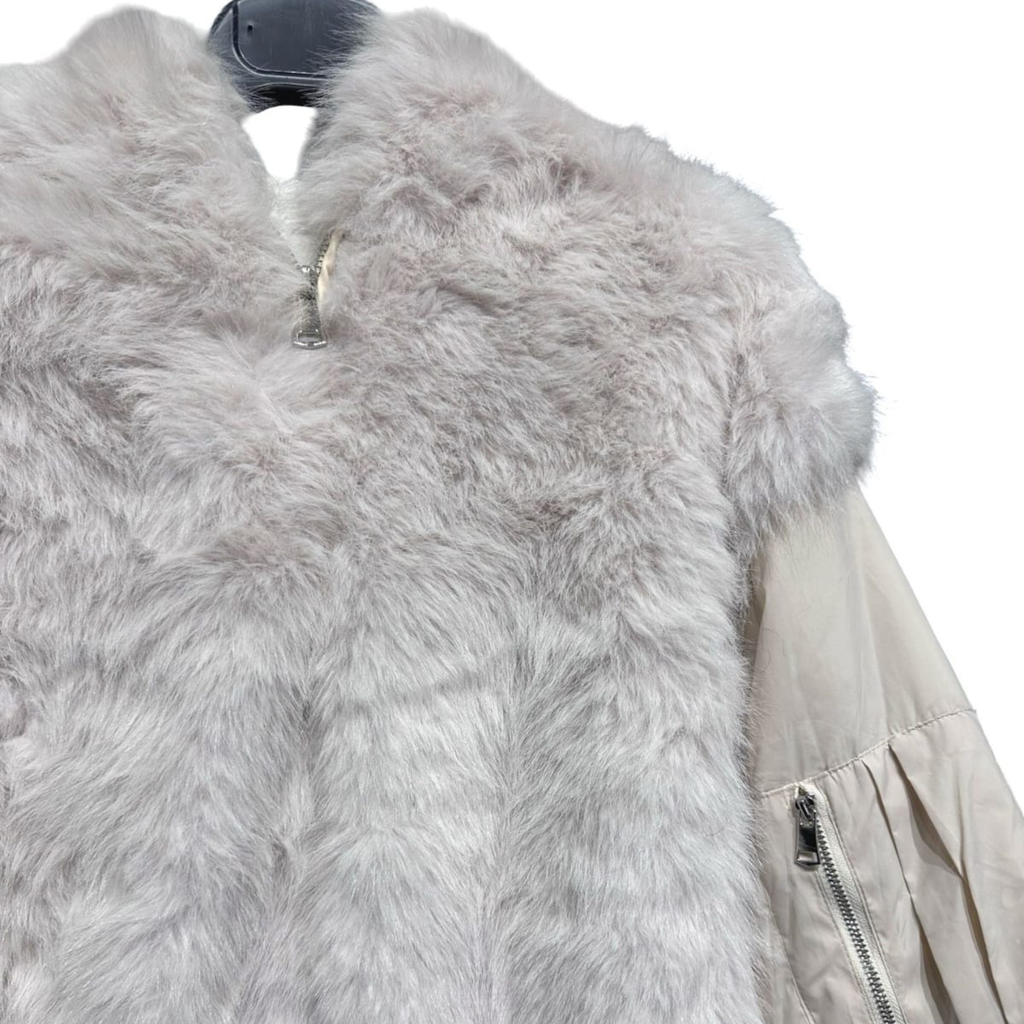 Faux Fur Panel Bomber Jacket