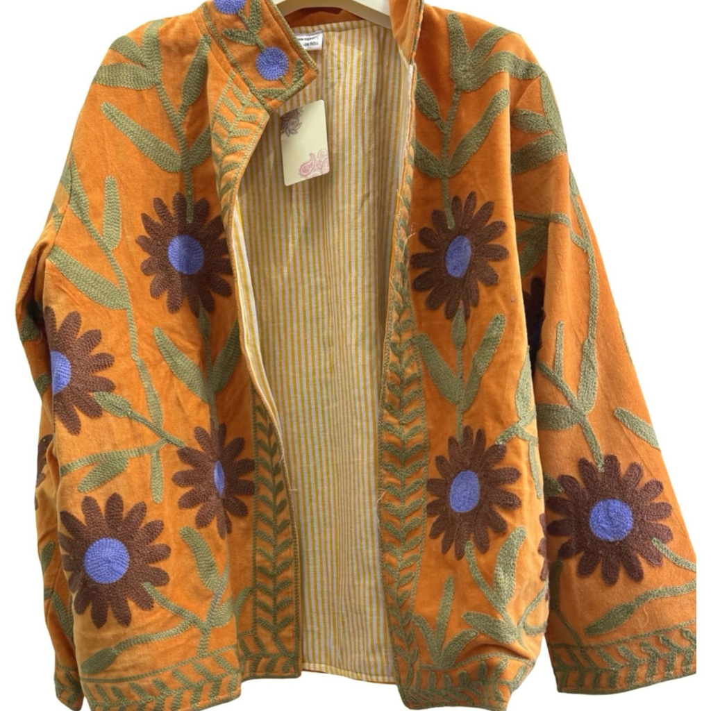 Embroidered Cotton Statement Jacket