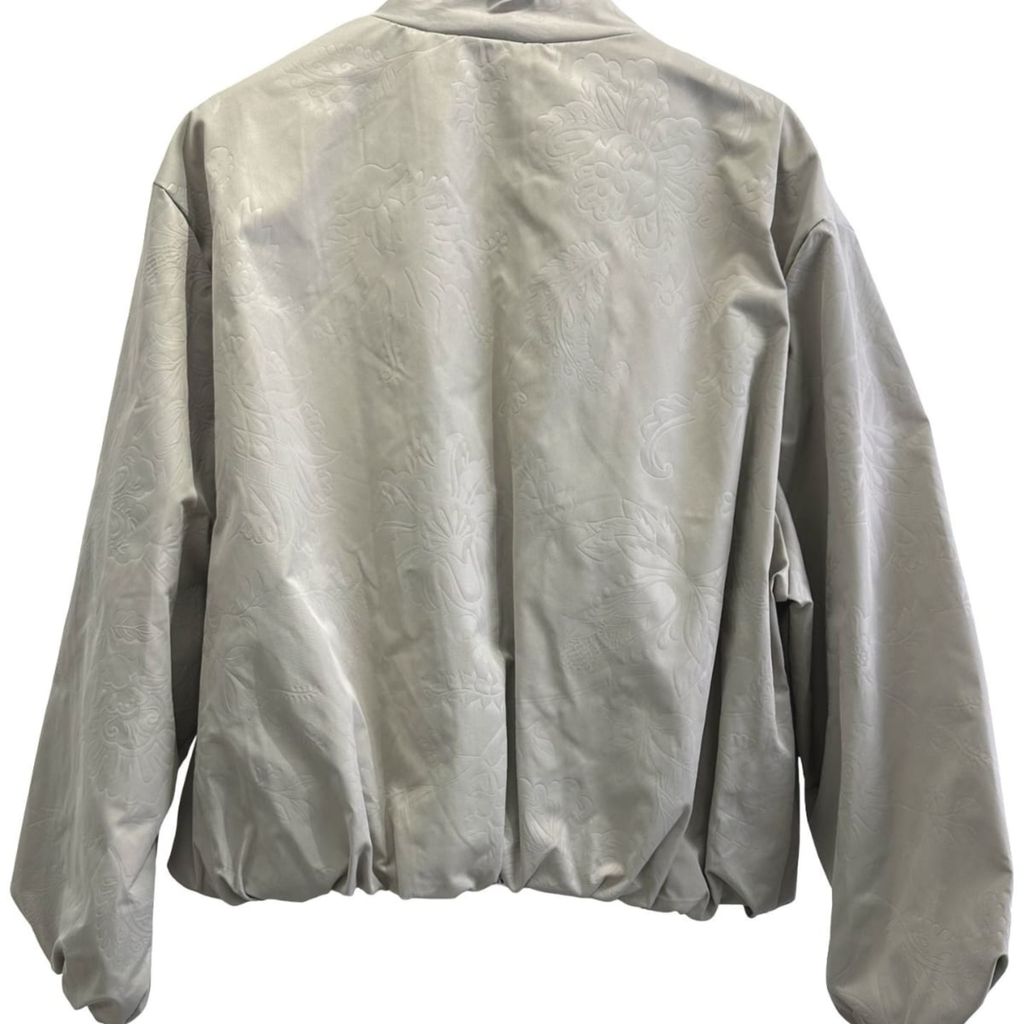 Satin-Effect Oriental Bomber Jacket