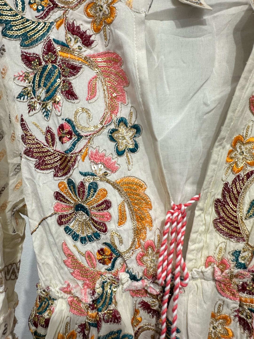Bohemian Embroidered Flare Sleeve Dress